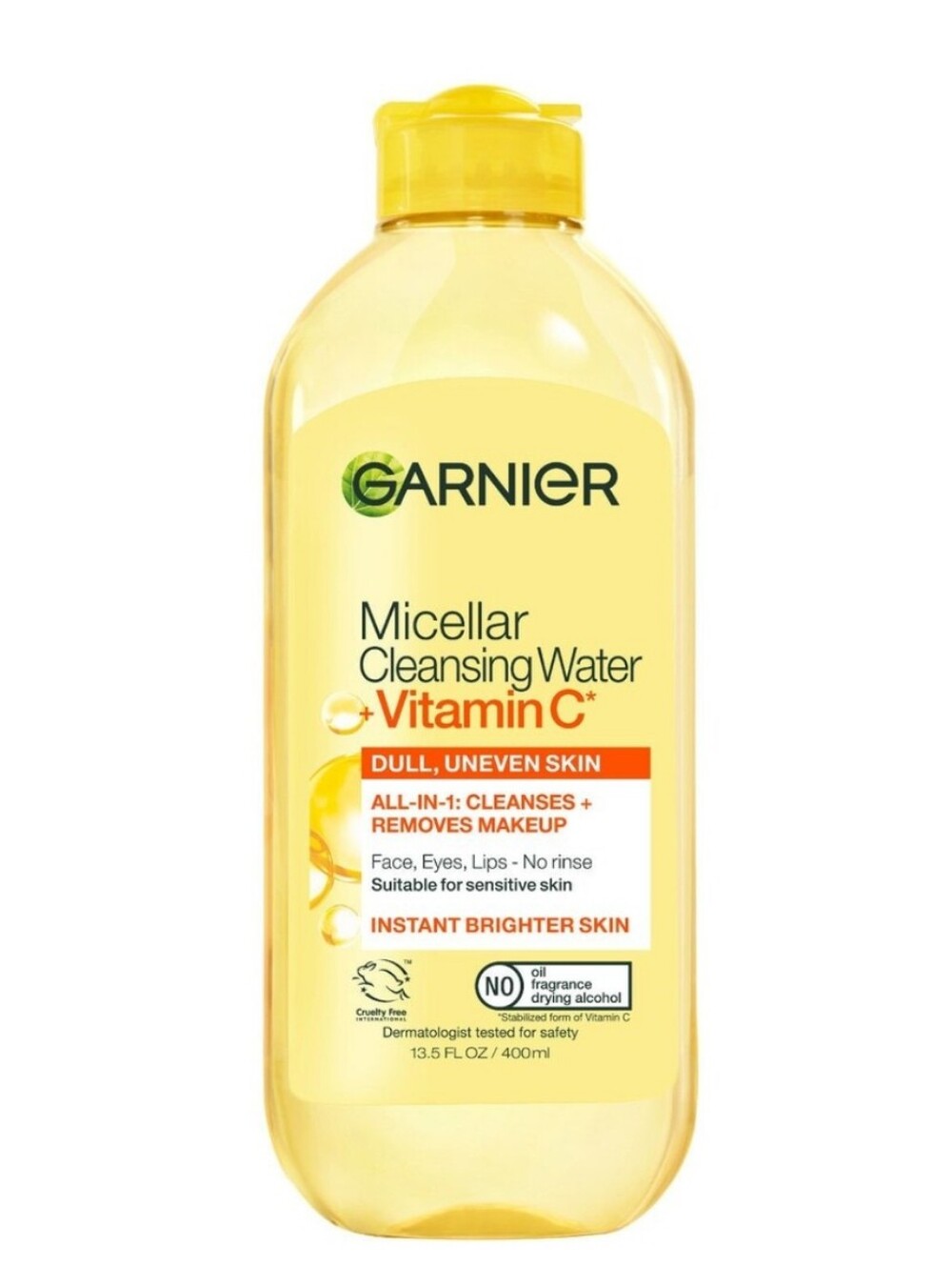Garnier Micellar Cleansing Water with Vitamin C – Bright Yellow Bottle